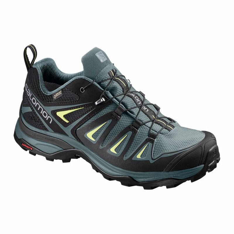 Zapatillas Trekking Salomon Mujer Verde / Negras - Salomon Argentina X ULTRA 3 GORE-TEX ,206948-YOV